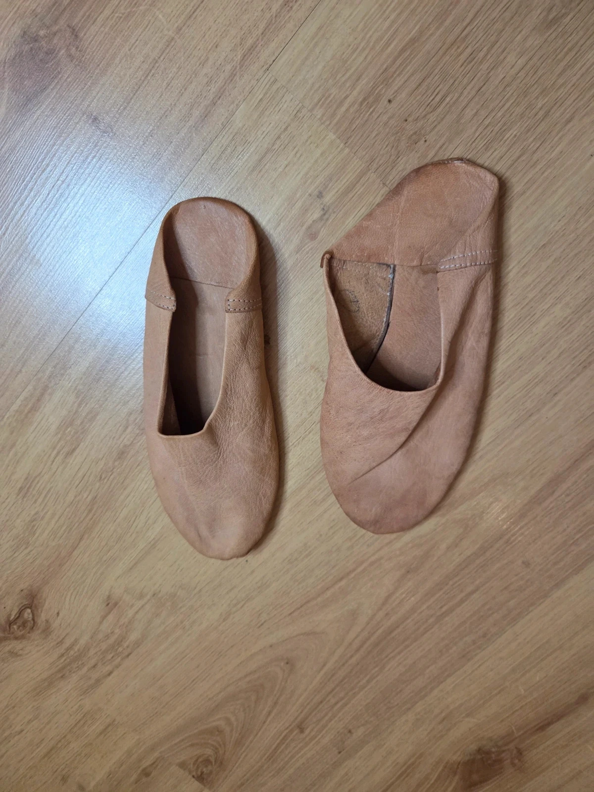 Beige leather Babouches 37 / 38 – photo 4